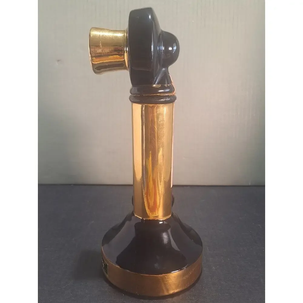 Vintage Ezra Brooks Telephone Decanter Heritage China 24K Gold